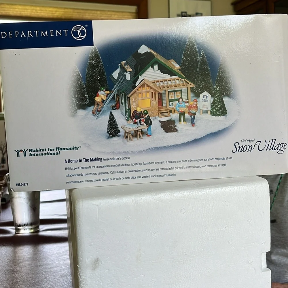Department 56 Home Holiday Decor Set - Green, White, Brown - Picture 3 of 4